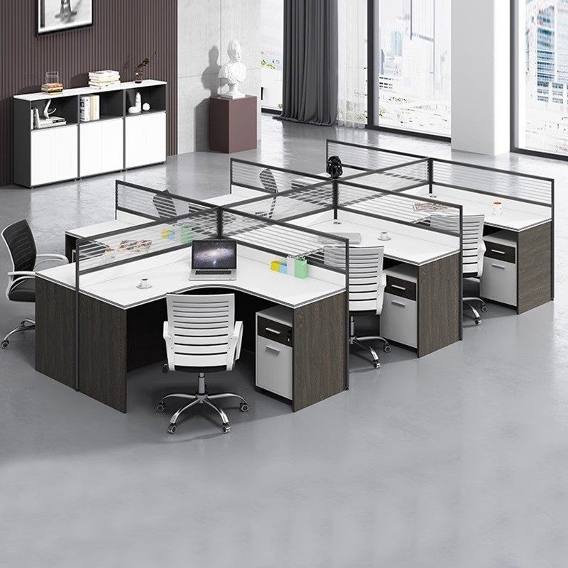 职员办公桌简约现代4/6人工位桌屏风卡座办公室桌椅组合办公家具,商业/办公家具,办公屏风/隔断,淘宝优惠券,粉丝福利购,淘宝优惠卷