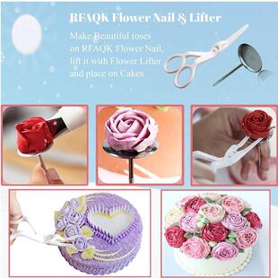 124件套裱花笔烘焙套装含48裱花嘴奶油裱花袋分层器刮板挤压转台