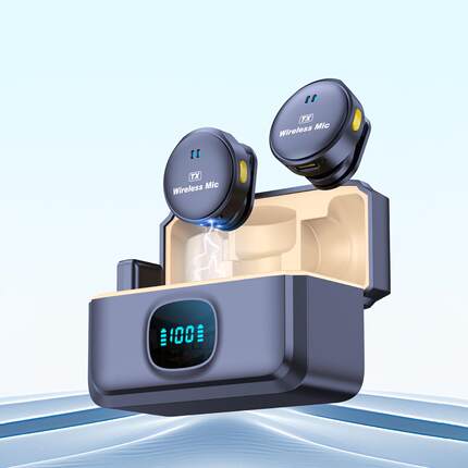 热销2024 new wireless english button lapel mic microphone bo