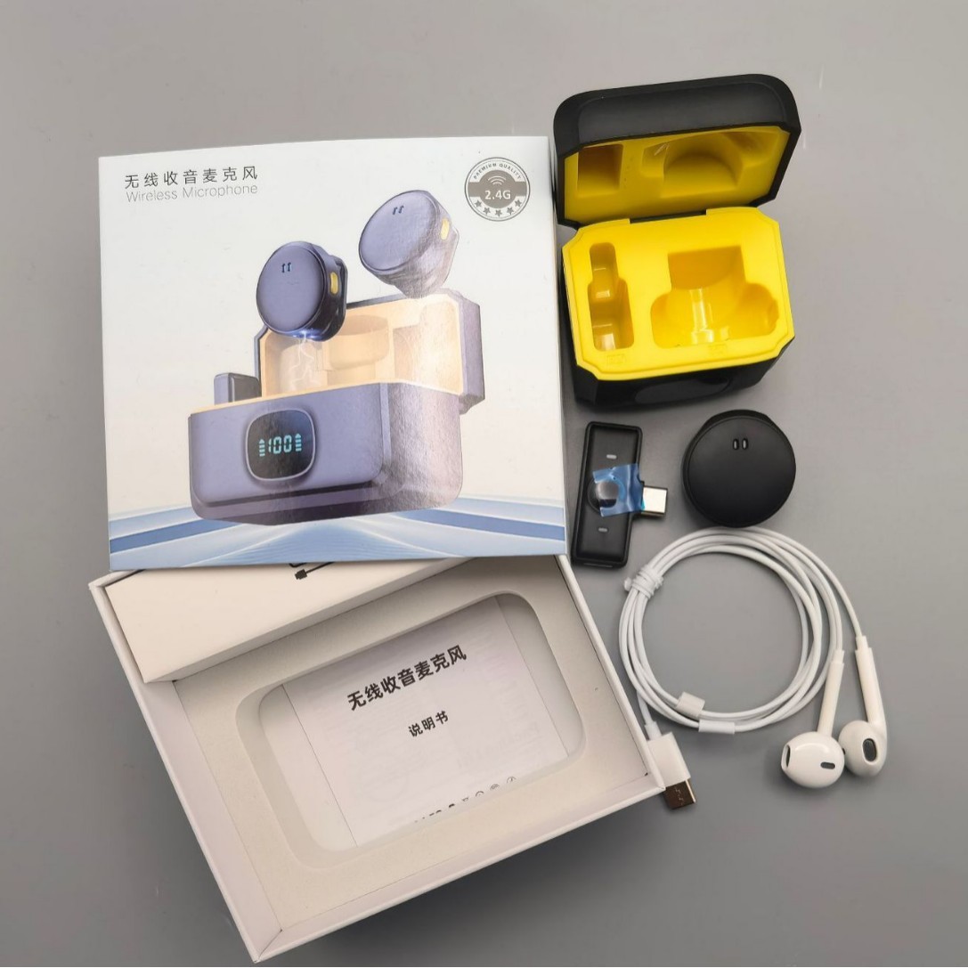 首单直降Q8一拖一带充电仓领夹麦话筒数显降噪专业无线领夹麦克风