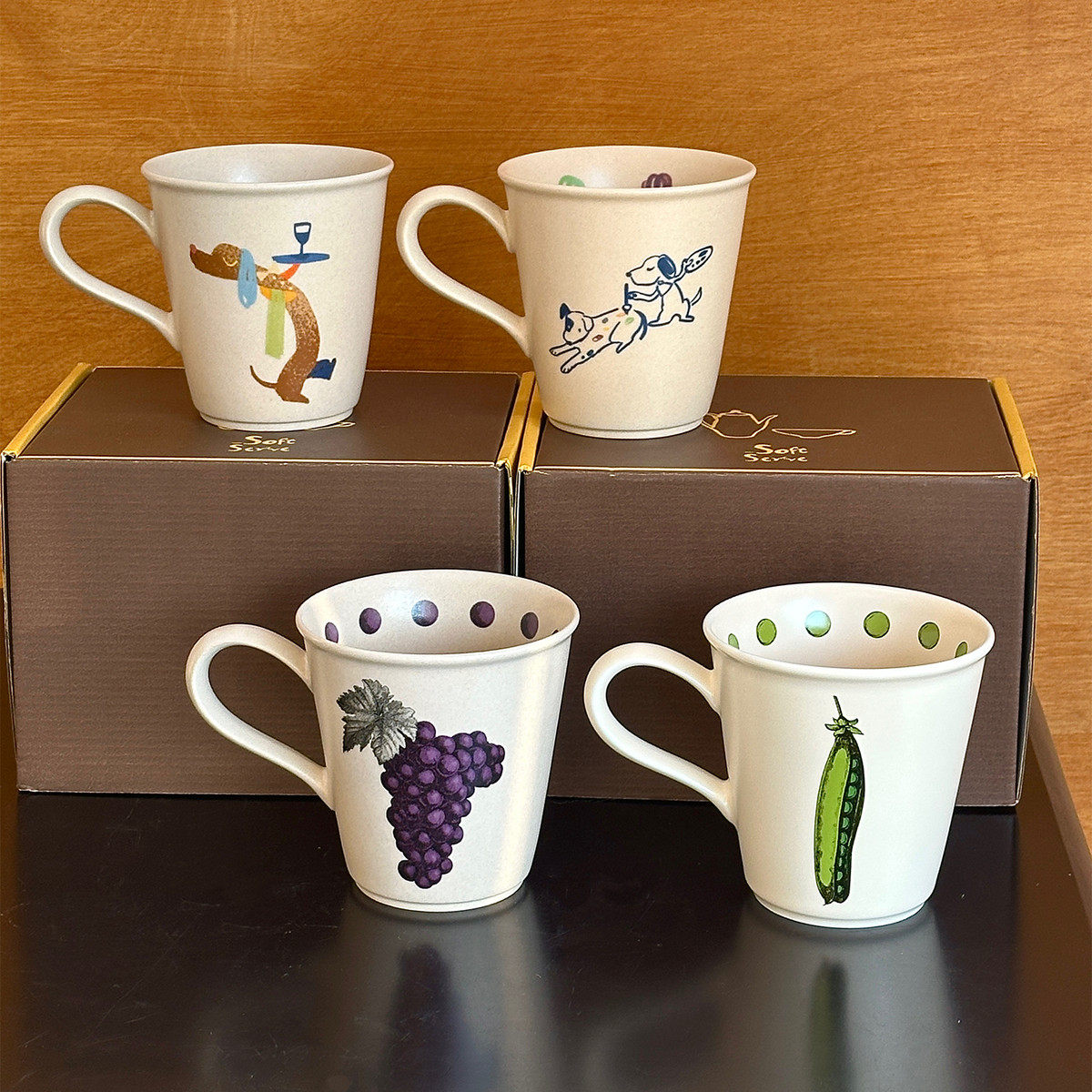 SoftServe柔软供应 《葡萄豆荚》马克杯 复古咖啡杯陶瓷水杯茶杯