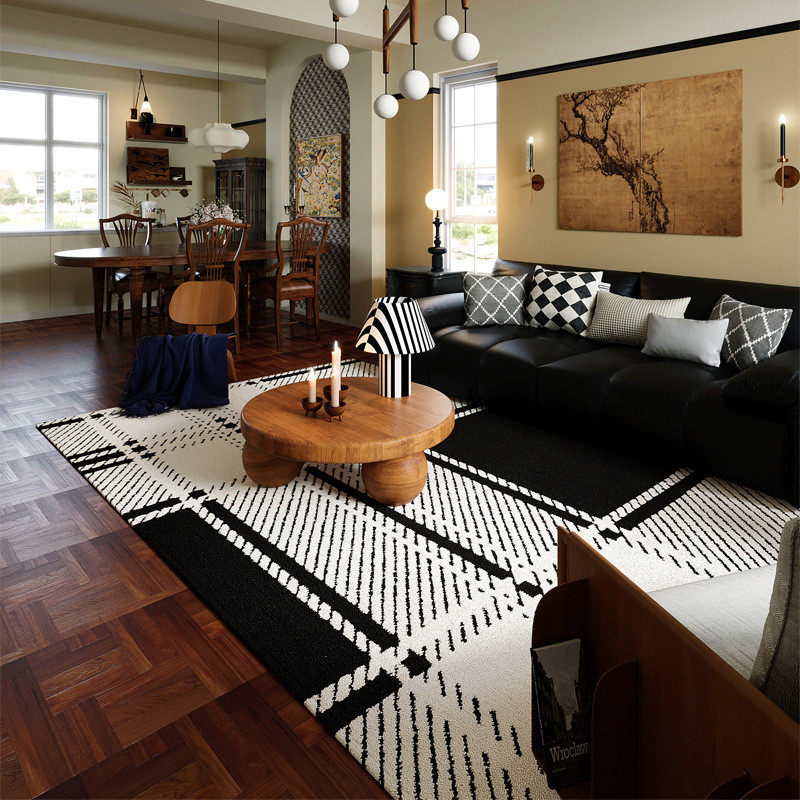 客厅地毯高级新款美式复古沙发地垫茶几毯卧室防水防污免洗丙纶,居家布艺,地毯,淘宝优惠券,粉丝福利购,淘宝优惠卷