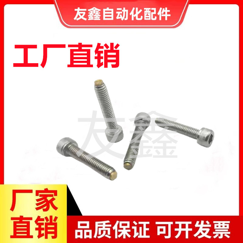 (TDB16-M8)不锈钢内六角型镶铜止动螺栓 防滑缓冲螺丝CBCPS8-20