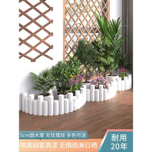 花园防腐木栅栏围栏户外庭院小篱笆室外花坛插地木桩围墙护赵之孙