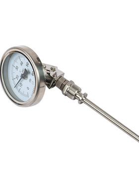 万向温度计wss-411/双金属可调节工业用温度计不锈钢温度计探头