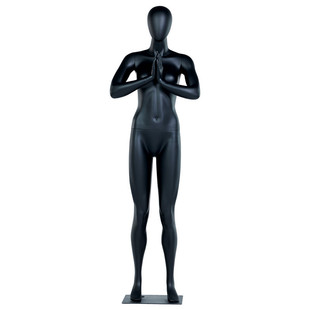 服装店模特道具全身瑜伽跑步玻璃钢人体模特架女装店运动展示架