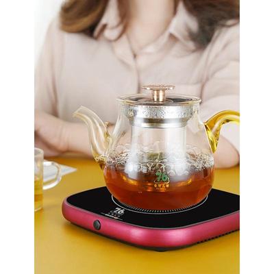 76可烧开水速热恒温加热杯垫办公室100度可调温茶壶茶杯保温底座