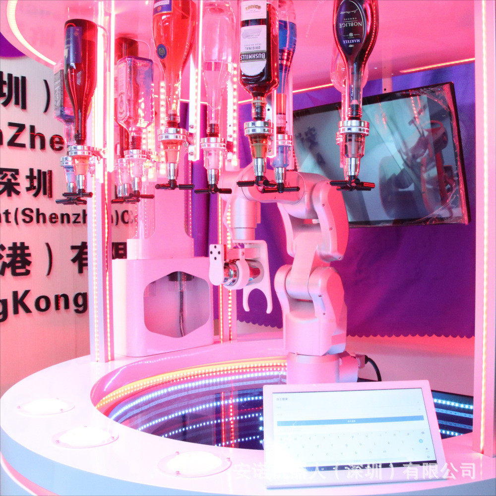 热销6轴机器人调酒师酒吧调酒工作台机器设备厨商商用机器
