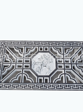 青石仿古镂空花壁画别墅梅兰竹菊浮雕地雕古建院墙窗挂件石雕窗花