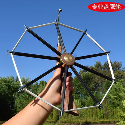 盘鹰轮风筝轮手握轮微风风筝轮盘线轮鸡翅木盘鹰轮个性风筝轮娱乐