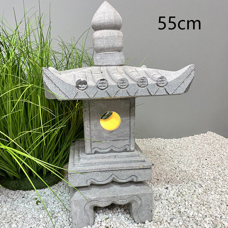迎客松树绿植假松树搭配配件大全雪浪石波斯草石灯苔藓白石子