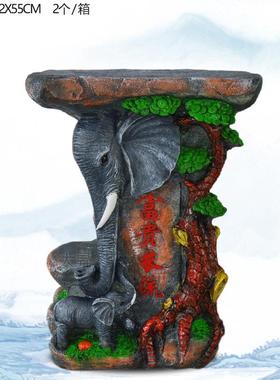 招财家居装饰品假山流水盆景底座底座花架假山流水摆件摆设