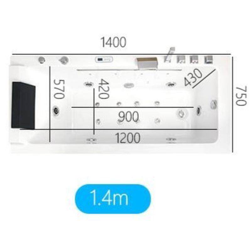 嵌入式家用浴成人冲浪按摩亚克力浴缸1.4-1.8米恒温加热酒店缸盆