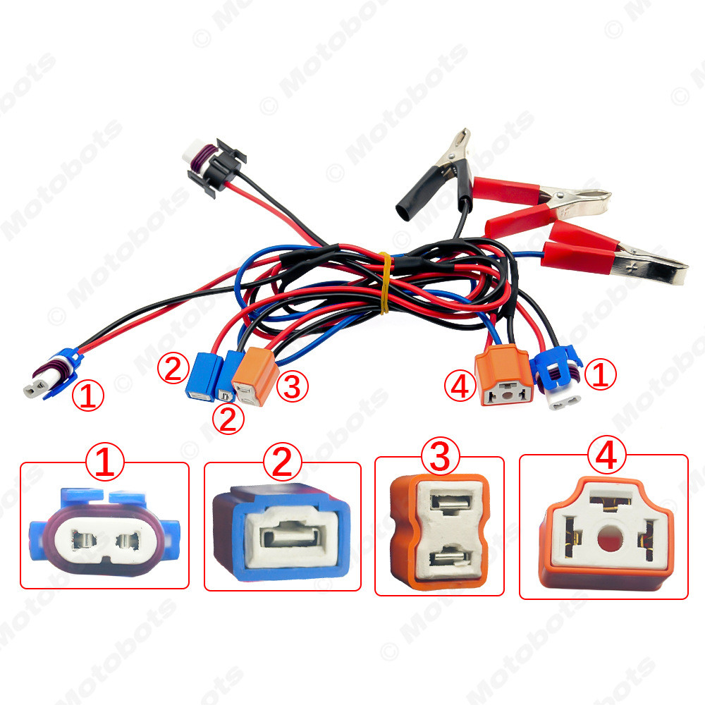 汽车车灯测试线 9005 H1 H4 H7接头车灯转换线测试线线束电缆