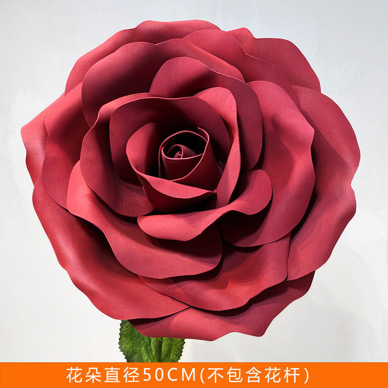 婚庆道具巨大型手工纸艺玫瑰花eva仿真橱窗商场美陈装饰场景布置