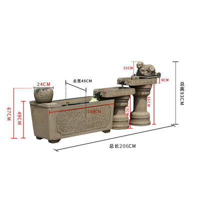 大型流水摆件循环水户外miq鱼池造景别墅装饰庭院鱼缸水景观喷泉