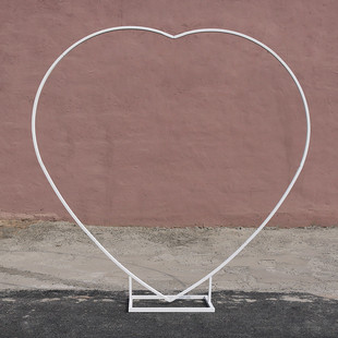 派对婚庆道具网格心形拱门屏风铁艺单杆架子户外婚礼气球新款装饰