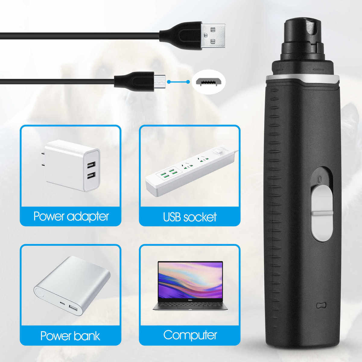 新品宠物磨甲器电动修甲器指甲钳猫狗清洁指甲剪狗狗用品
