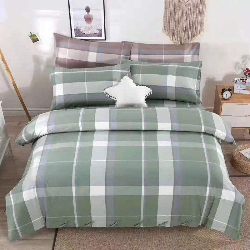 老粗布全棉床单被罩枕套一对四件套供应粗布床单四件套套件