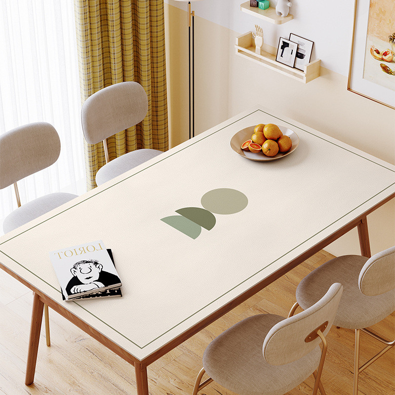 北欧风可擦免洗皮革桌布桌面碗盘隔热防烫垫防水防油茶几餐桌垫