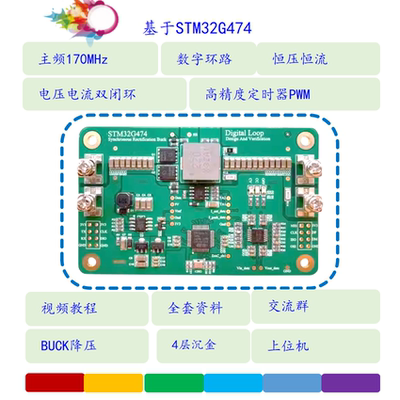 STM32G474数字电源开发板，STM32电源开发板，高精度恒压恒流源，