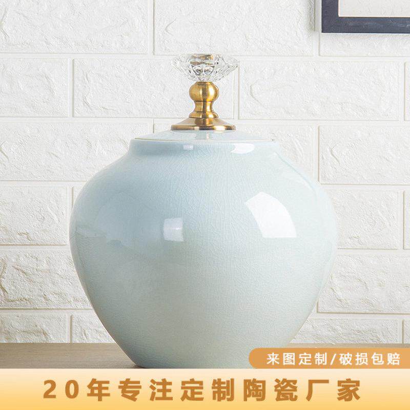 中式个性米桶储米箱10斤20斤装带盖密封储物罐家用防潮杂粮罐