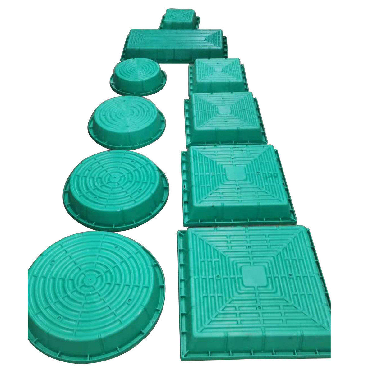 热销复合树脂植草盆井盖绿化户外smc草坪井盖下沉式隐形草井盖