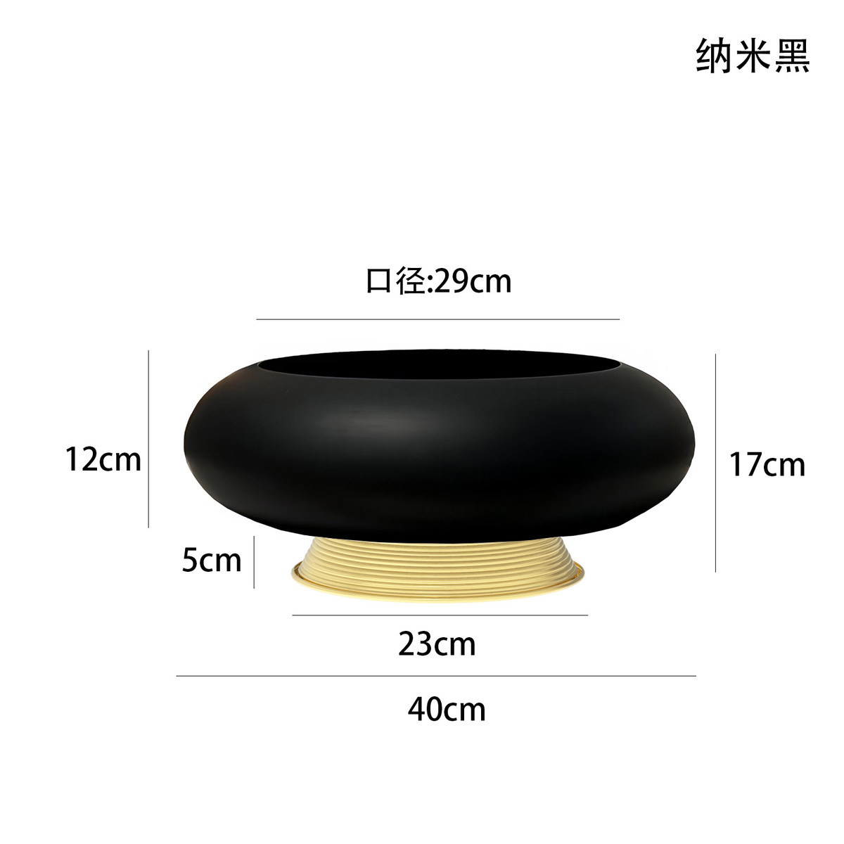 轻奢金色花盆乔迁福桶铁艺冬青盆栽花盆器蝴蝶兰年宵聚宝盆批发