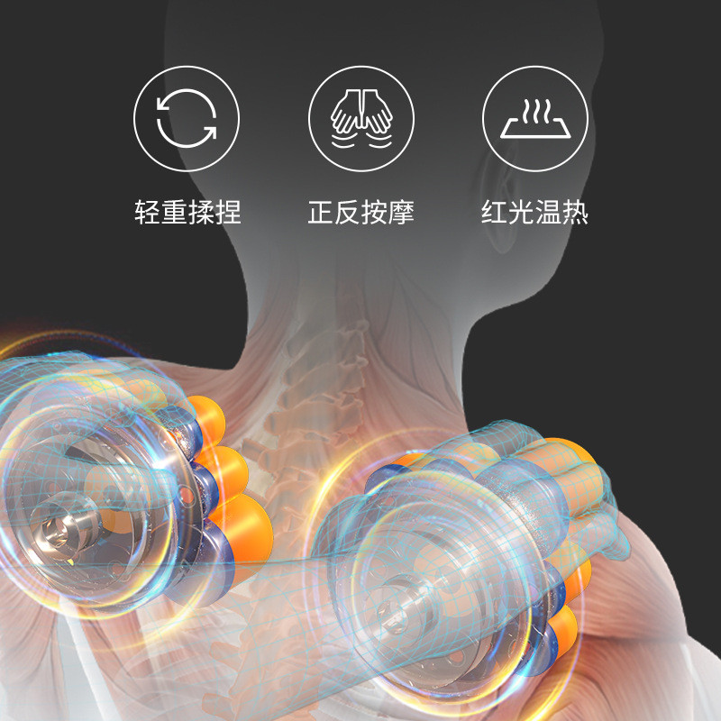 颈椎按摩枕多功能热敷颈部按摩器家用揉捏肩颈腰部背部按摩仪批发