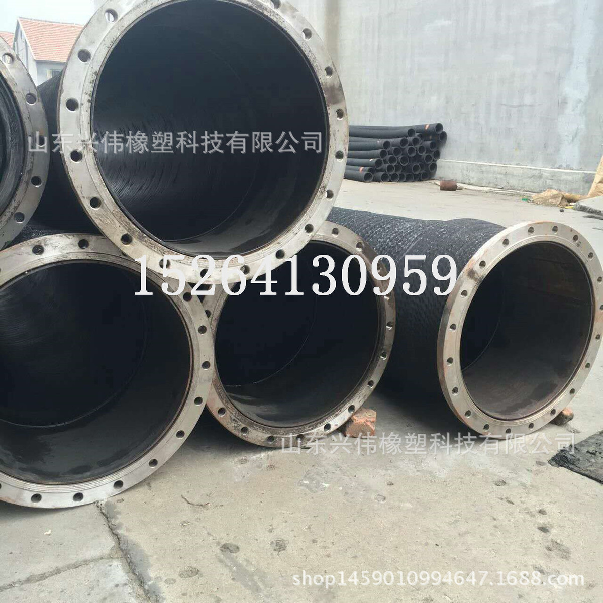 热销厂家用工程销售大口径法兰式橡胶钢丝管黑橡胶钢丝管质优价廉