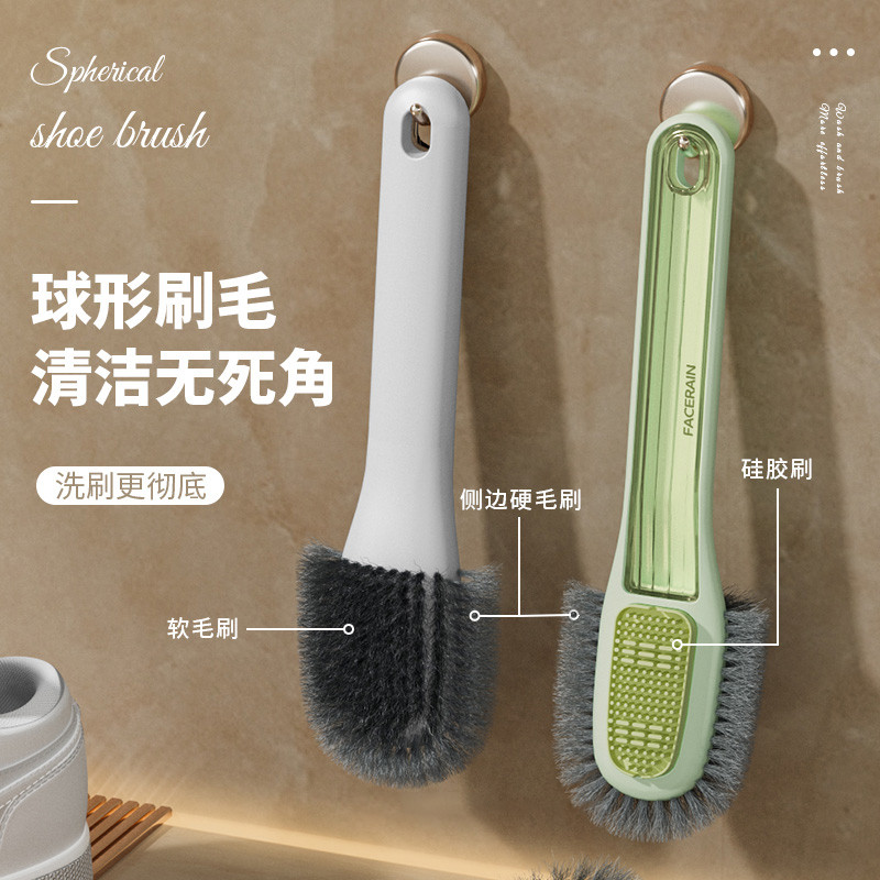 轻奢三合一鞋刷子翻毛皮球鞋运动鞋清洁刷橡皮软胶麂绒面软毛鞋擦