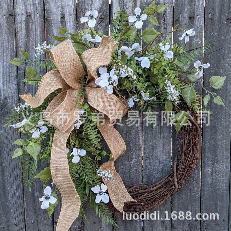 新品春季郁金香双色花环情人节复活节装饰品挂件门挂,节庆用品/礼品,拉花,淘宝优惠券,粉丝福利购,淘宝优惠卷