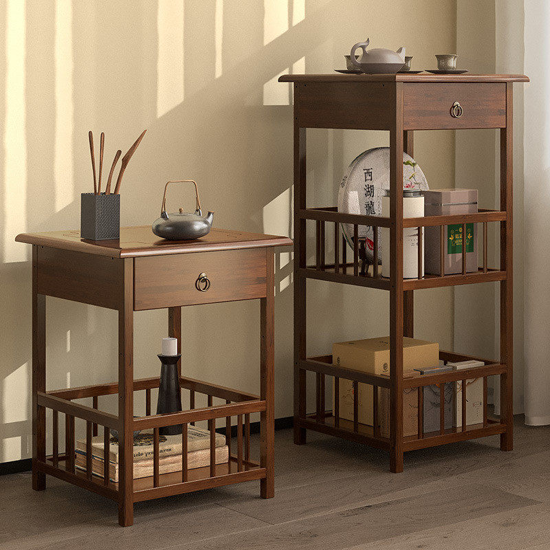 新中式茶柜置物架家用茶具放置架子落地茶台边柜博古架带抽展示架,商业/办公家具,置物架/陈列架/储物架/展示架,淘宝优惠券,粉丝福利购,淘宝优惠卷