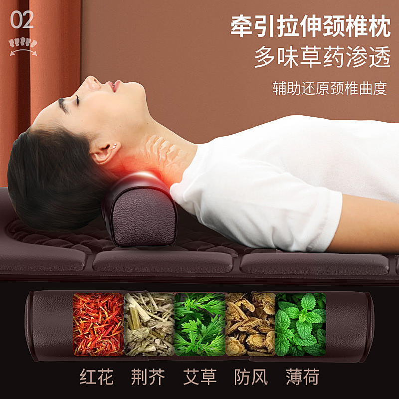 出口按摩床垫全身多功能颈腰部震动揉捏家用智能加热按摩椅垫