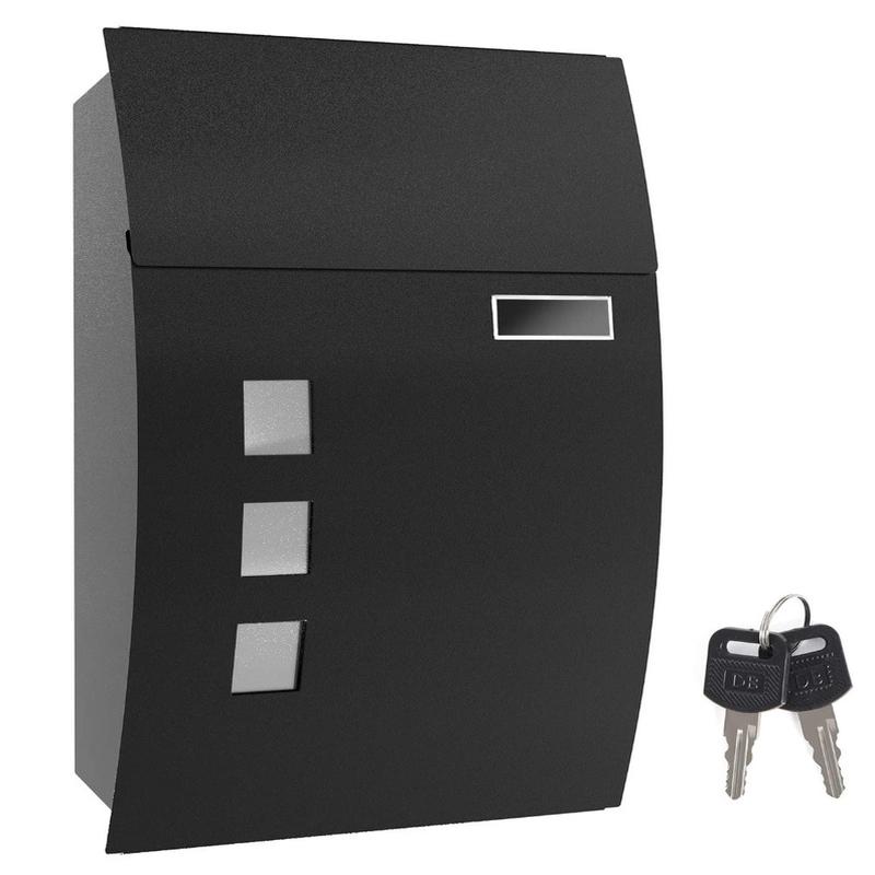 户外壁挂式可锁定镀锌板邮政信箱带观察窗易安装收纳信报箱