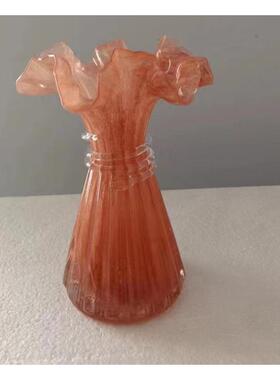 枫炜家居法式高档手工顿芬裙边花瓶摆件现代轻奢客厅茶几边角几