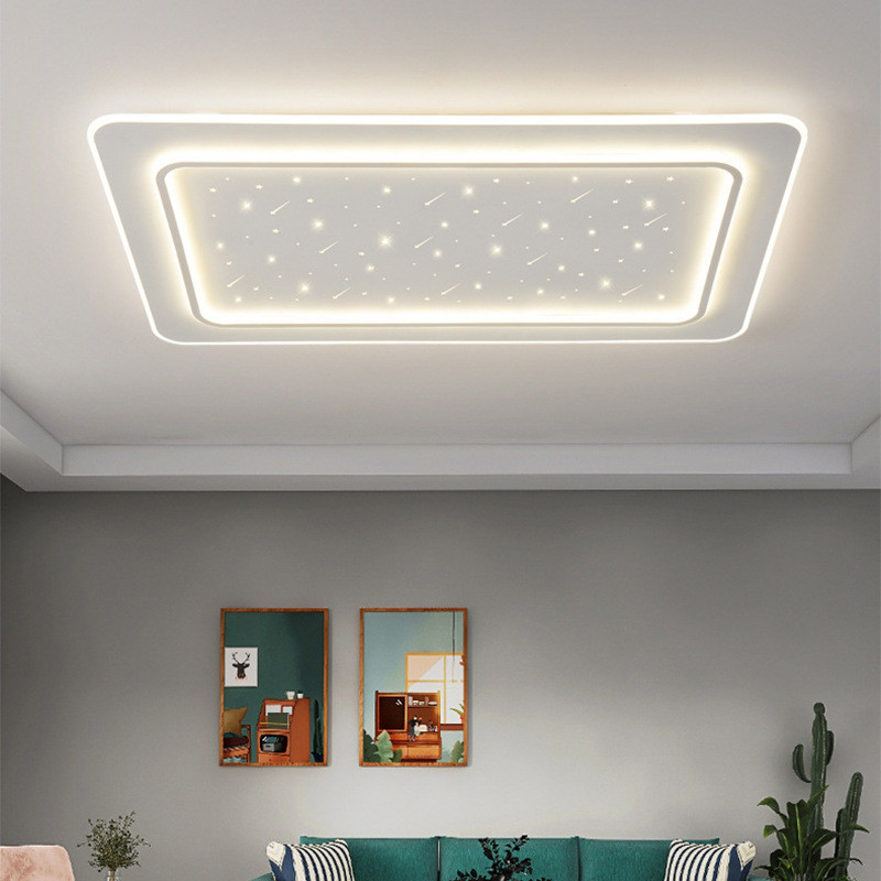 热销新款超亮方形吸顶灯客厅大灯大全主卧室灯具led现代简约大气