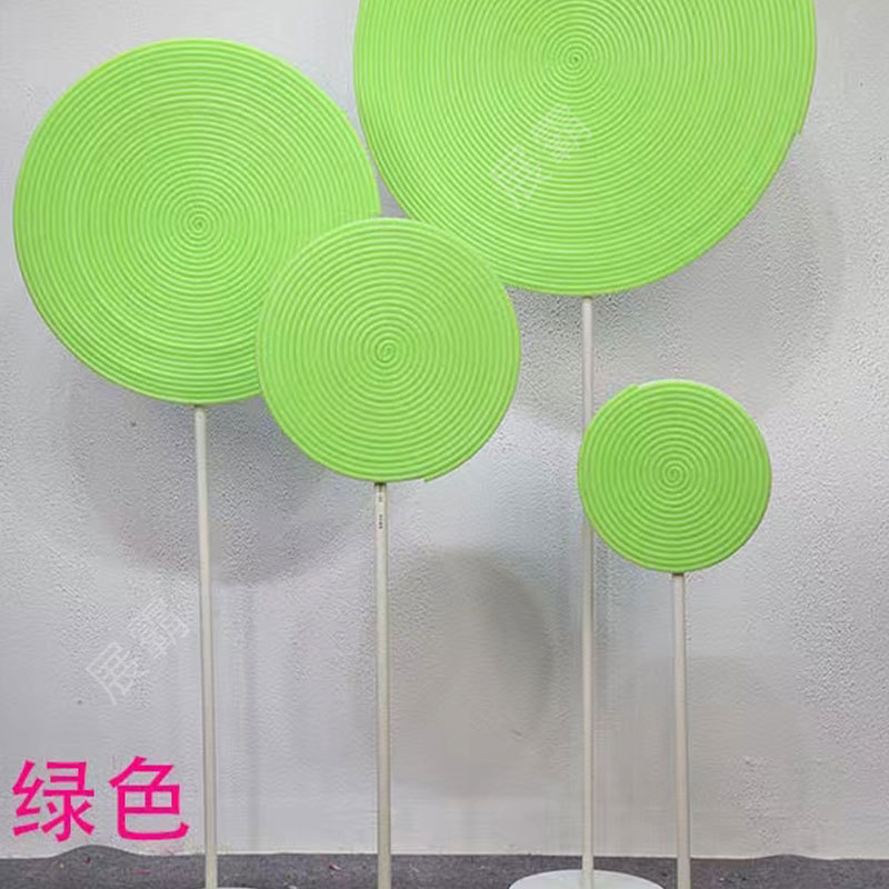 婚礼落地路引甜道具几何路引蜜糖装饰圈棒棒糖甜美少女背景装饰品