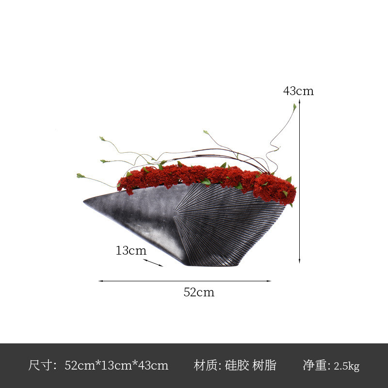 仿真卉果子整体花艺插花酒店大堂绿植假花绿色摆设轻奢新中式摆件