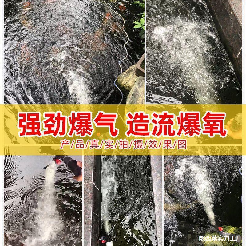 热销鱼池推水器鱼塘浪水循环循环泵养殖场消声器推气机造浪曝气潜