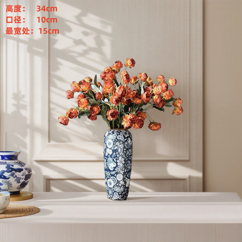 景德镇陶瓷花瓶摆件客厅插花落地感种花盆大中式陶罐装饰复古,家居饰品,装饰摆件,淘宝优惠券,粉丝福利购,淘宝优惠卷