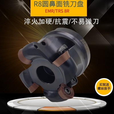 铣刀盘63R8薄片EMR圆鼻粗加工80100125刀盘rdmw1604 1605刀片数控