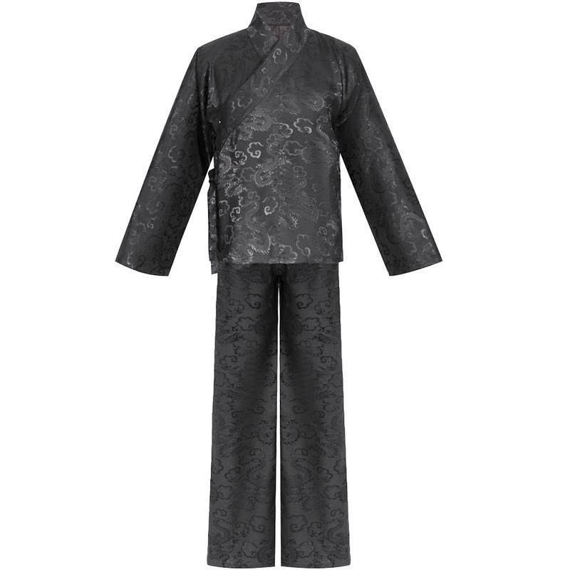 昭华赋中衣中裤直袖内搭里衣可搭配道袍圆领袍男女暗纹黑白色,男装,汉服,淘宝优惠券,粉丝福利购,淘宝优惠卷