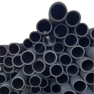 加厚大口径水泵排涝胶管抽水法兰橡胶管12m黑色橡胶排水用长管