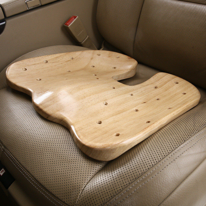 热销四季通用汽车原木坐垫夏季透气座椅凉垫天然实木屁股垫办公室