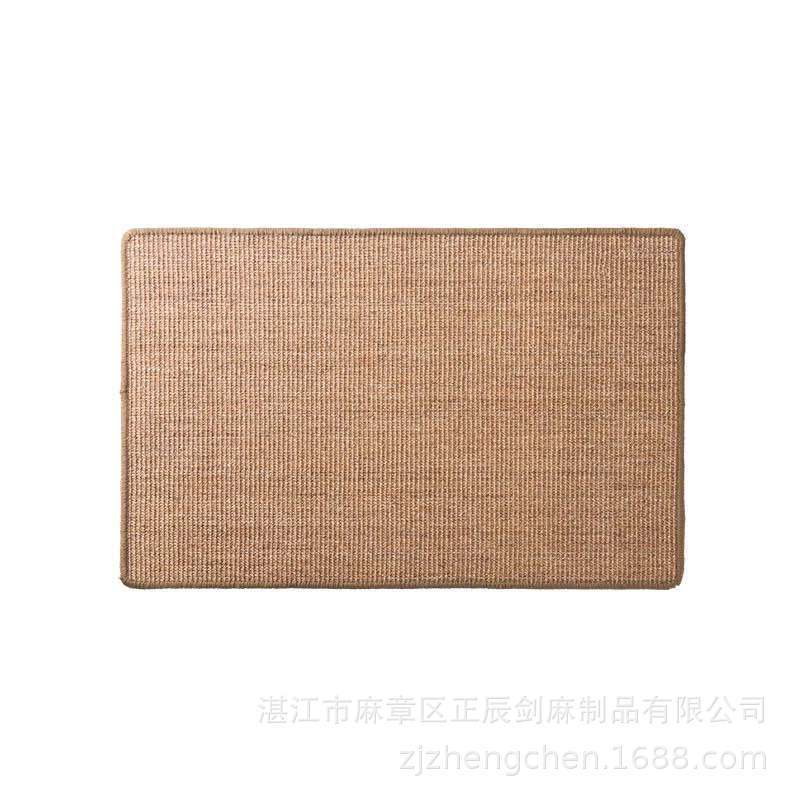 按需制作任意尺寸剑麻材质小罗纹地毯锁边地垫猫抓垫防滑门口垫