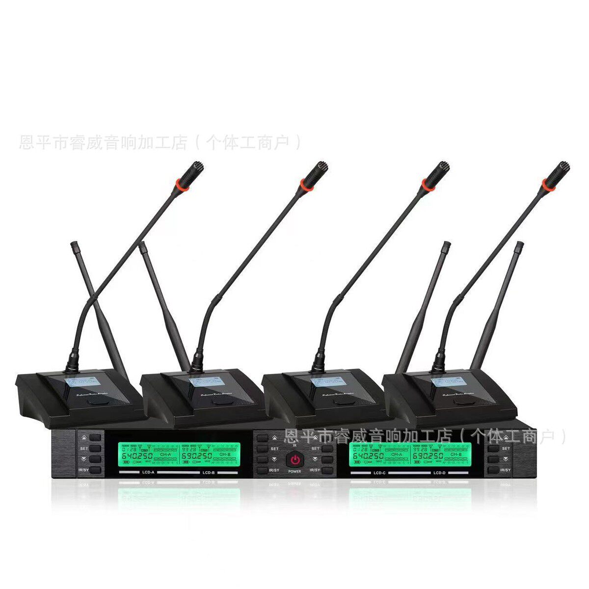 专业舞台演出一拖二无线麦克风会议话筒真分集远距离300米接收