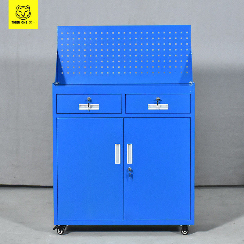 热销虎一办公家具重型工具柜二抽屉式带蓝色网挂板二斗背半截矮柜,五金/工具,工具车/便携工具推车/平板工具车,淘宝优惠券,粉丝福利购,淘宝优惠卷