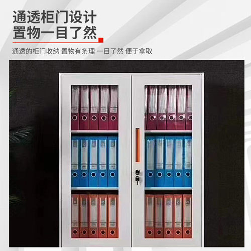 钢制文件柜办公资料柜铁皮档案柜财务凭证柜带锁储物柜矮柜收纳柜