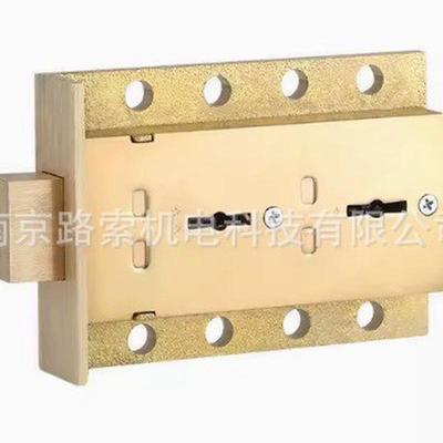金库门大八叶片锁双钥匙锁双人开启金库门锁大铜钥匙锁库房门锁